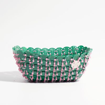 Plateaux - Panier WASTE NO MORE Vert-Rose, 2 tailles - PLAYNOMORE