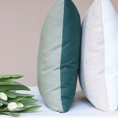 Couettes et oreillers  - Housse de coussin en lin | BICOLOR - GIARDINO SEGRETO