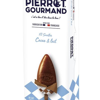 Repas pour enfant - Étui 10 sucettes Cacao & lait - PIERROT GOURMAND