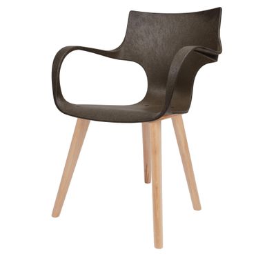 Chairs for hospitalities & contracts - ERBI MOKA CHAIR, wooden frame - STILFIBRA