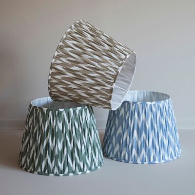 Decorative objects - IKAT PLEATED LAMPSHADE - MAHE HOMEWARE