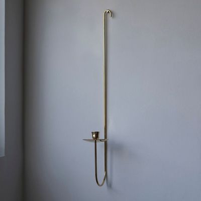 Decorative objects - SINGLE ARM BRASS CANDLEHOLDER - MAHE HOMEWARE