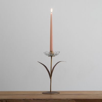 Decorative objects - Glass flower single candle holder - MAHE HOMEWARE