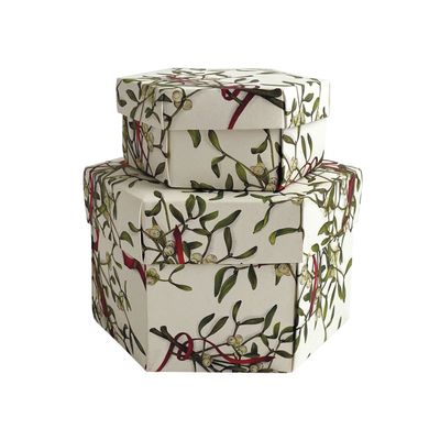 Papeterie bureau - Set 2 boîtes cadeaux hexagonales - "Vischio" - TASSOTTI - ITALY