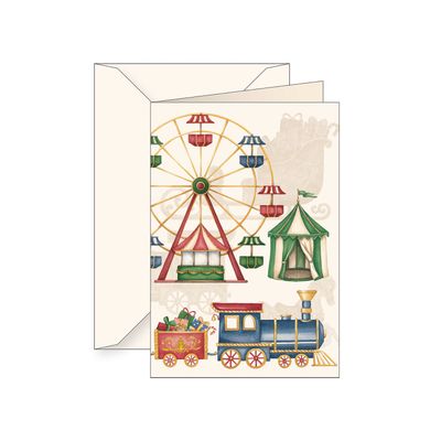 Card shop - Greeting Card "Giostre - Ruota Panoramica" with envelope - TASSOTTI - ITALY