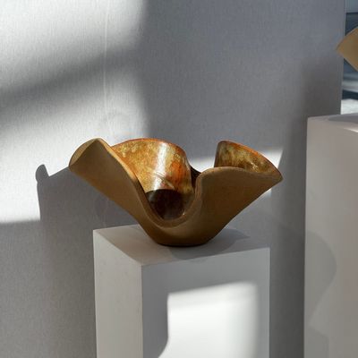 Ceramic - LARGE WAVY BOWL - TERRACOTTA FIORE COLLECTION - CLAIRE POUJOULA