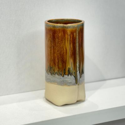 Ceramic - STONEWARE VASE - FUOCO COLLECTION - CLAIRE POUJOULA