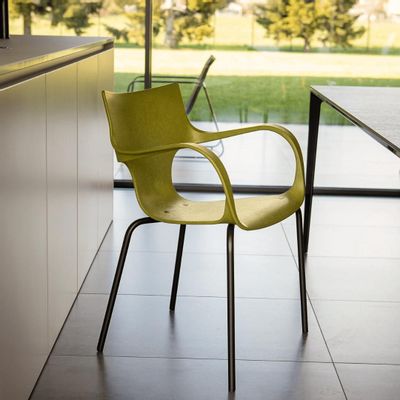 Lawn chairs - ERBI CHAMI CHAIR, painted steel frame for indoor and outdoor use - STILFIBRA