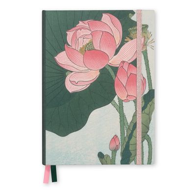 Stationery - Notebook Satin/Cotton with Blooming Lotus Flowers - BIEN MOVES