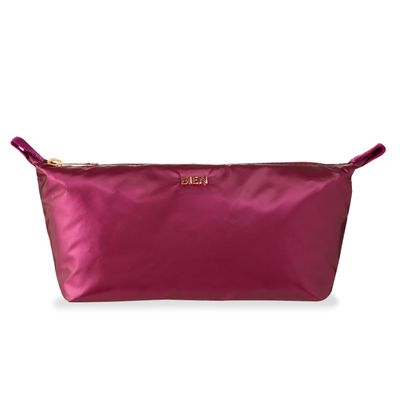 Sacs et cabas - Large Cosmetic Pouch Soft-Touch in Burgundy Metallic - BIEN MOVES