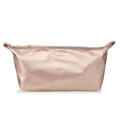 Bags and totes - Large Cosmetic Pouch Soft-Touch in Champagne Metallic - BIEN MOVES