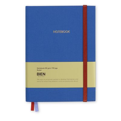 Stationery - Fashion Basic Cotton/Satin Notebook in Lavender Blue - BIEN MOVES