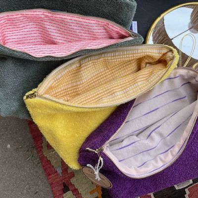 Pochettes - Pochette upcyclée et Made in France - Jaune - ATELIER DUNE