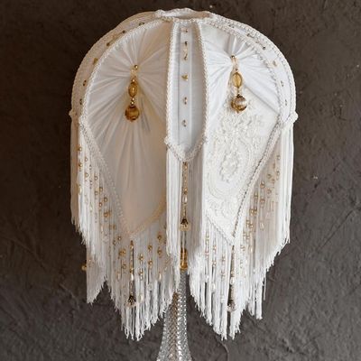 Decorative objects - MEDUSA WHITE Victorian Tulip Shaped Lampshade - BELLE EPOQUE