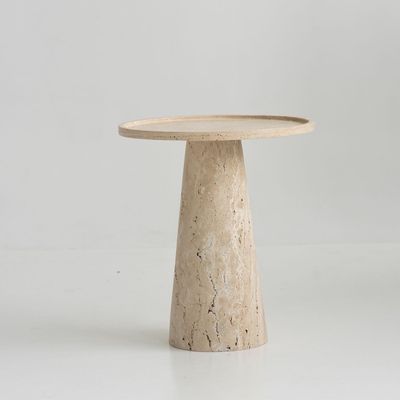 Other tables - TRAVERTINE CONE SIDE TABLE - KIWANO CONCEPT