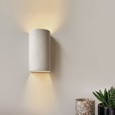 Wall lamps - Raw white ceramic wall light - ORA