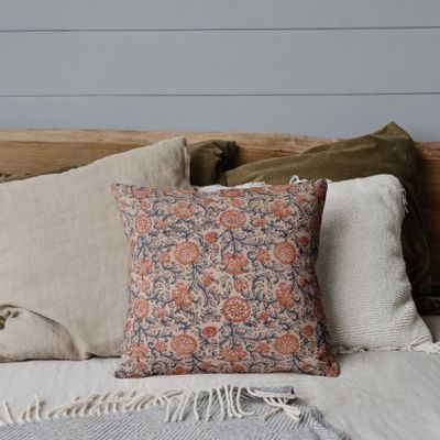 Fabric cushions - Sunset Horizon Hand Printed Cushion - NINÉH