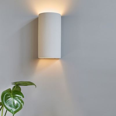 Wall lamps - Textured matte white ceramic wall light - ORA