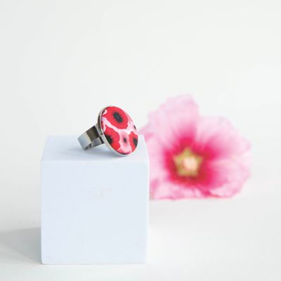 Bijoux - Bague en acier argenté (compatible avec les motifs taille S) - YAYA FACTORY