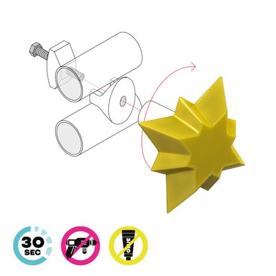 Gifts - Star ceramic hanger for towel rail radiators - LETSHELTER SRL