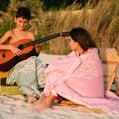 Bath towels - COTTON BEACH TOWEL - REEF PATTERN - PAMUKME