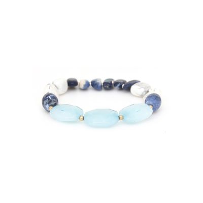 Jewelry - Oval aquamarine stretch bracelet – ARCTIQUE - NATURE BIJOUX