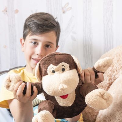 Peluches - Cherry Belly Cuddle Singe Oreiller en noyaux de cerises - Lavable - INATURA