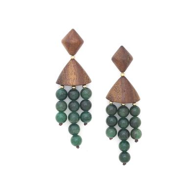 Jewelry - 3 rows post earrings – AVENTURINE - NATURE BIJOUX