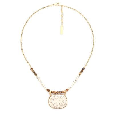 Jewelry - Short necklace with howlite pendant – ALHAMBRA - NATURE BIJOUX