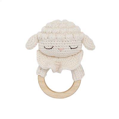 Jouets enfants - Anneau de dentition Lamb the Teething | écru avec grelot - PATTI OSLO