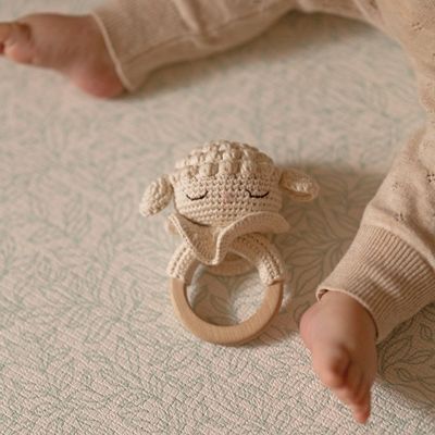 Toys - Lamb the Teething Ring | ecru with bell - PATTI OSLO