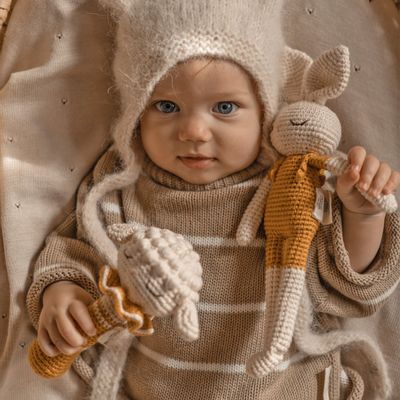 Jouets enfants - Hochet en forme d'agneau | ocre - PATTI OSLO