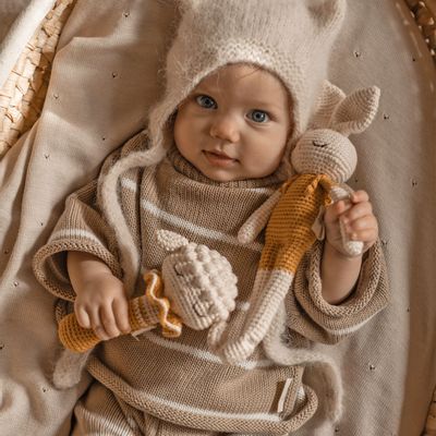 Jouets enfants - Hochet en forme d'agneau | ocre - PATTI OSLO