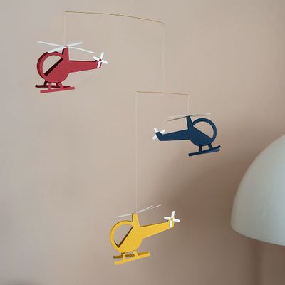 Cadeaux - Hélicoptère mobile, décoration en papier à suspendre - LIVINGLY