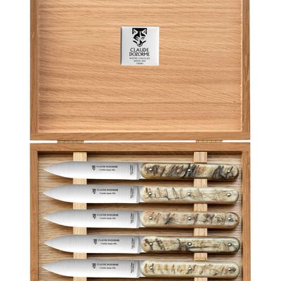 Gifts - NAVETTE 6.16 table knife - Claude Dozorme - Set of 6 knives - LAGUIOLE CLAUDE DOZORME