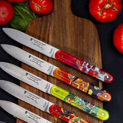 Design objects - Navette Groslière table knife - Set of 6 knives - LAGUIOLE CLAUDE DOZORME