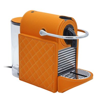 Gifts - GEORGES: LEATHER-COVERED COFFEE MAKER - GORDON & GAIA