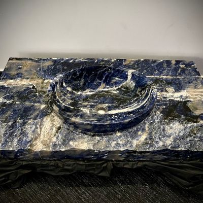 Design objects - The XXL sodalite basin: Handmade design & decorative object - LAVENTURINE GALLERY