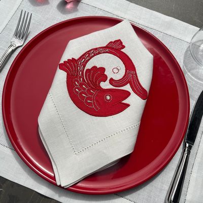 Linge de table textile - Broderies à la machine - DREAMSPACES