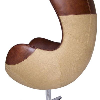 Armchairs - Jacobs L'élégant Armchair in Leather and Jute - Modern Comfort and Style - JP2B DECORATION