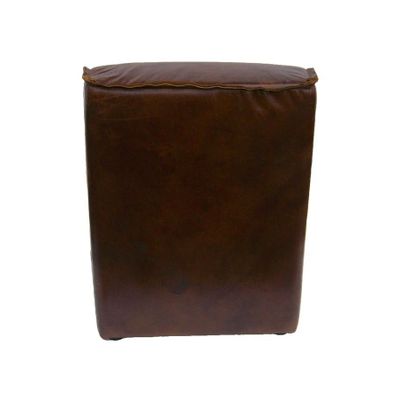 Armchairs - Noctambule Armchair in Cowhide Leather - Vintage Industrial Style - JP2B DECORATION