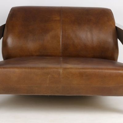 Sofas - Le Rutilant Sofa in Leather and Chrome - Elegance and Originality - JP2B DECORATION