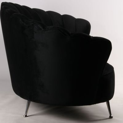 Canapés - Canapé Gatsby en Velours Noir – Confort et Élégance Moderne - JP2B DECORATION