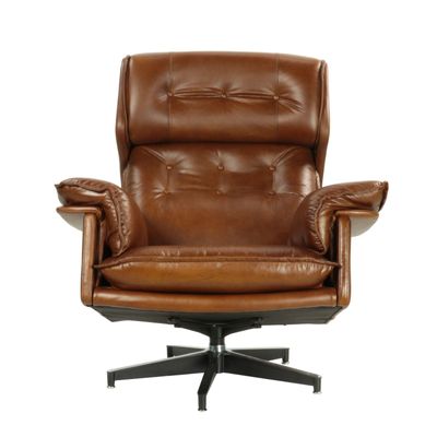 Armchairs - Sessel Armchair Havana leather, soft seating, classic design - JP2B DECORATION