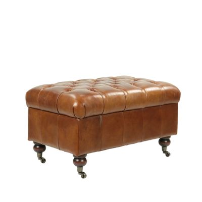 Armchairs - Ottoman Chest in Chesterfield Style, practical and elegant - JP2B DECORATION
