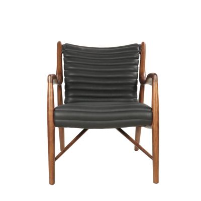 Fauteuils - Fauteuil Yellowstone Santosa noir, design moderne, cuir haut de gamme - JP2B DECORATION