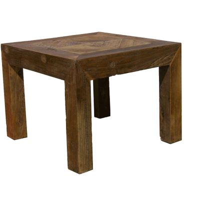 Coffee tables - Tea table in recycled wood, natural and authentic design, 65 cm - JP2B DECORATION