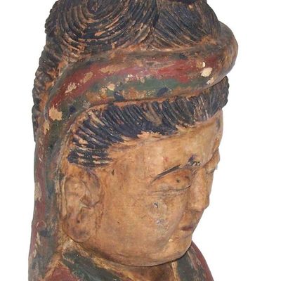 Objets de décoration - Tête de Bouddha en bois recyclé, sculpture décorative vintage - JP2B DECORATION