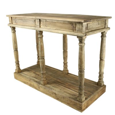 Console table - Draper’s table, recycled wood, rustic vintage design - JP2B DECORATION