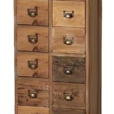 Chests of drawers - Recycled wood chest of drawers, vintage and rustic design - JP2B DECORATION